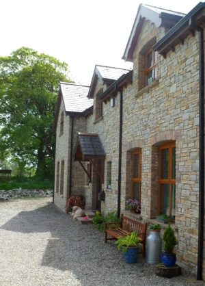 Country house with stone walls